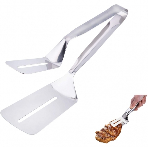 Lazat Chef Paslanmaz elik Spatula (Gri)