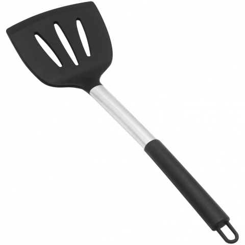 KUFUNG Silikon Delikli Spatula (Siyah)