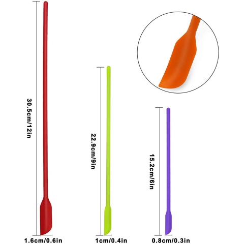 SUMERSHA Silikon Spatula (Renkli, 4 Para)