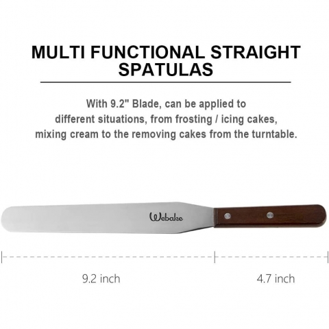 Webake Paslanmaz elik Spatula Seti (Gri, 2 Para)