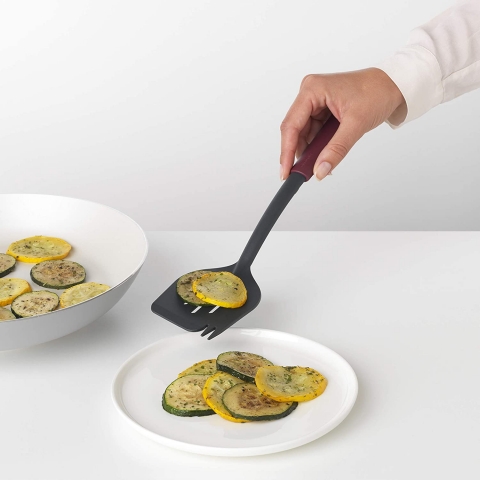 Brabantia Silikon Delikli Spatula(Siyah)