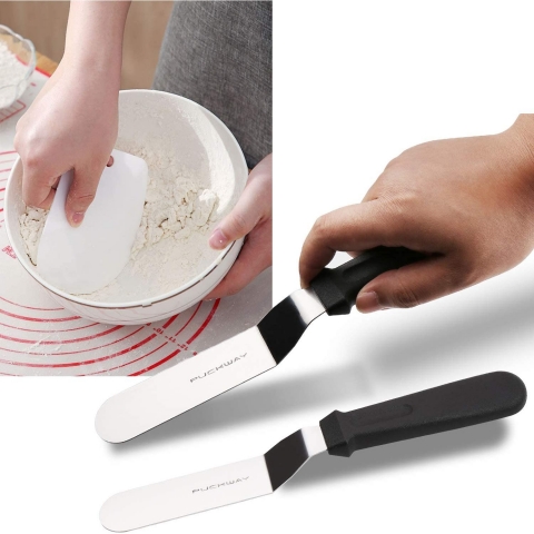 PUCKWAY Paslanmaz elik Spatula(2 Para, Gm)