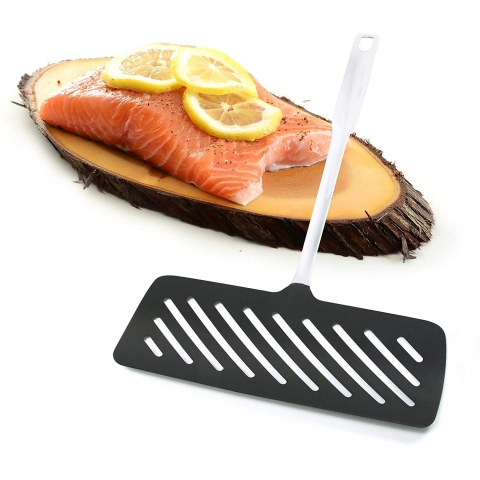 Norpro Silikon Delikli Servis Spatulas(Siyah)