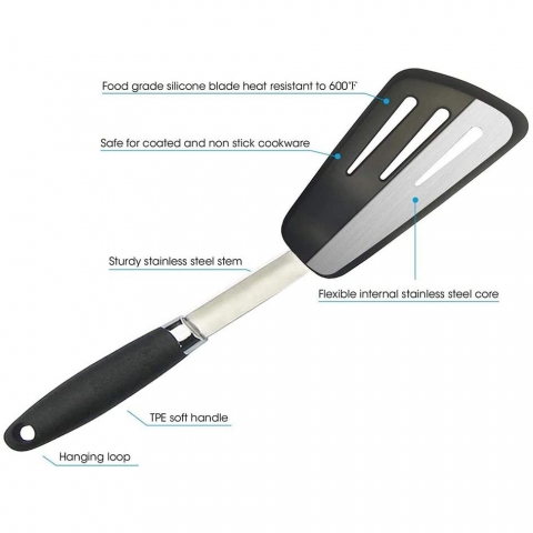 LOVE FLY Silikon Spatula(Siyah)