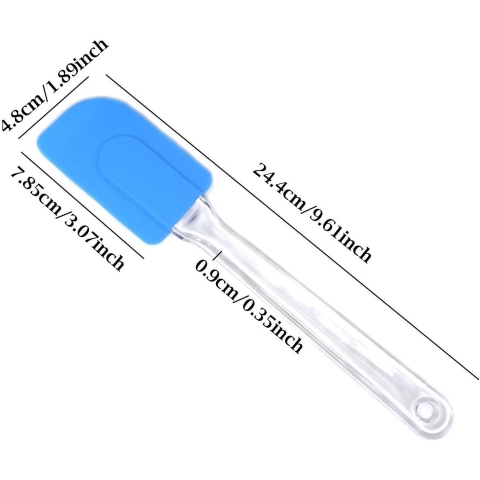 HONBAY Silikon Spatula Seti(2 Para, Mavi/Yeil)