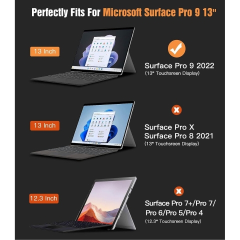 Timovo Microsoft Surface Pro 9 Darbeye Dayankl Klf