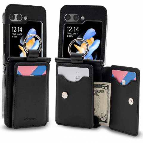 GOOSPERY Flex Serisi Galaxy Z Flip 5 Czdan Klf-Black