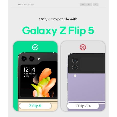 GOOSPERY Flex Serisi Galaxy Z Flip 5 Czdan Klf-Brown 