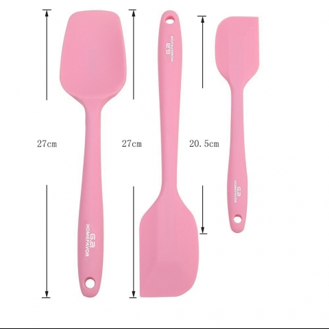 GA Homefavor Silikon Pembe Spatula Set (3 Para)