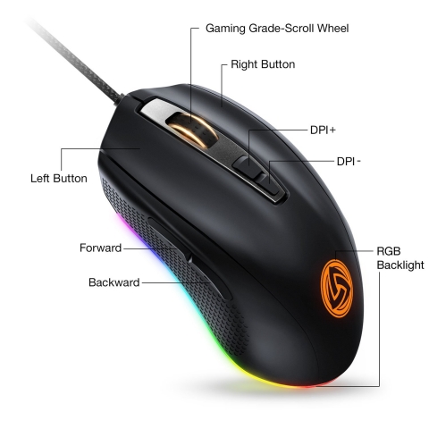 LUDOS FLAMMA Gaming Ergonomik Mouse