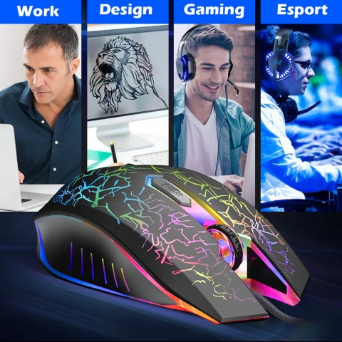 VersionTECH. RGB Ergonomik Gaming Mouse