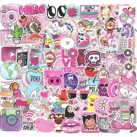 KONLOY Pembe Sticker kartma (145 Adet)