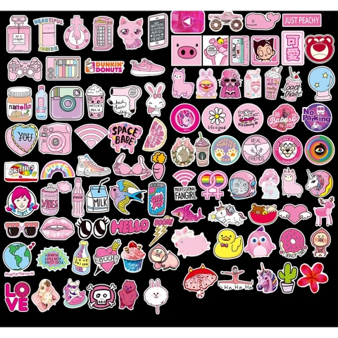 KONLOY Pembe Sticker kartma (145 Adet)