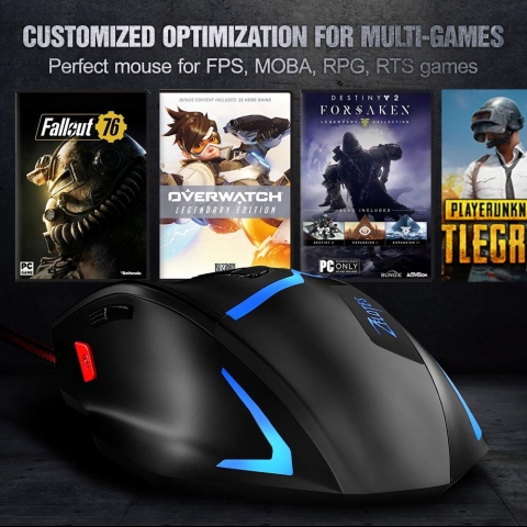 VersionTECH. T10 Gaming Kablolu Ergonomik Mouse(7200 DPI)