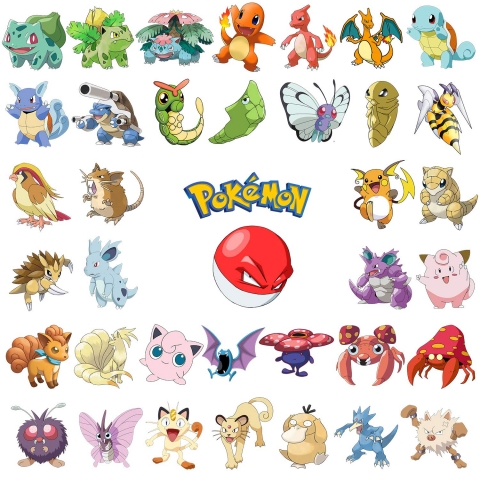 Revtronic Pokemon Sticker kartma (100 Adet)