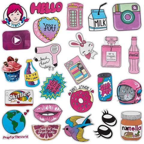 Revtronic Pembe Sticker kartma (50 Adet)