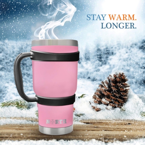 North Paslanmaz elik Mug (Pembe) (880ml)