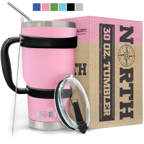 North Paslanmaz elik Mug (Pembe) (880ml)