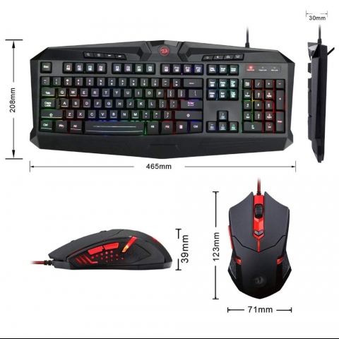 Redragon S101-BA Gaming Klavye Mouse ve Kulalk Seti