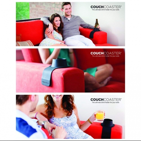 Hit Products CouchCoaster Koltuk in Bardak Tutucu (Krmz)