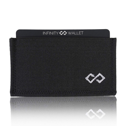 Infinity Wallet Erkek Minimal Czdan (Siyah)