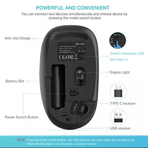 Jelly Comb Type C Wireless Mouse