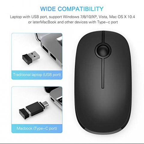 Vssoplor 2.4G Type C Wireless Mouse