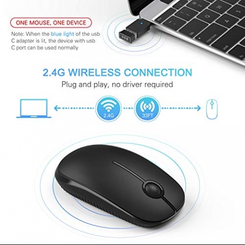 Vssoplor 2.4G Type C Wireless Mouse