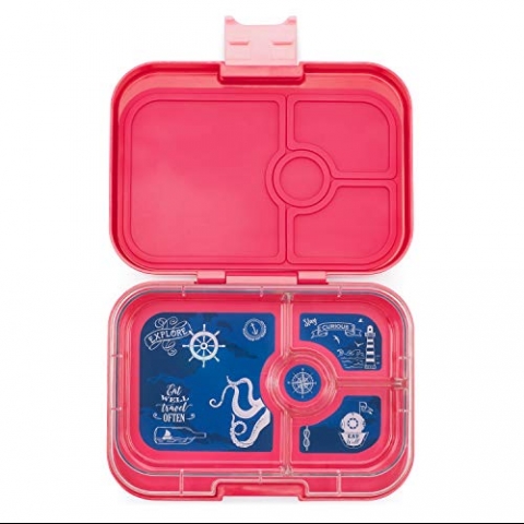 Yumbox ocuklar in Blmeli Yemek Kutusu (Pembe)