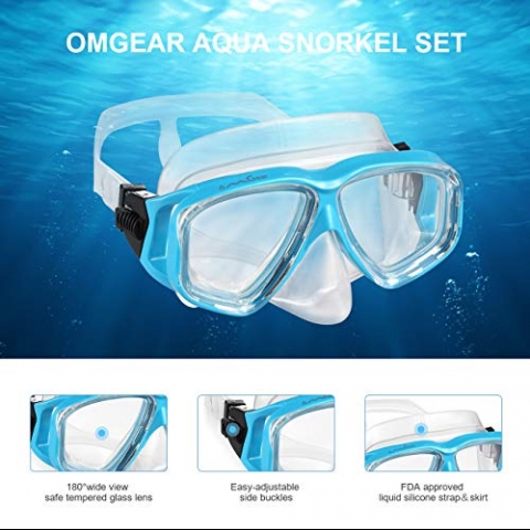 OMGear norkel Maske (Mavi)