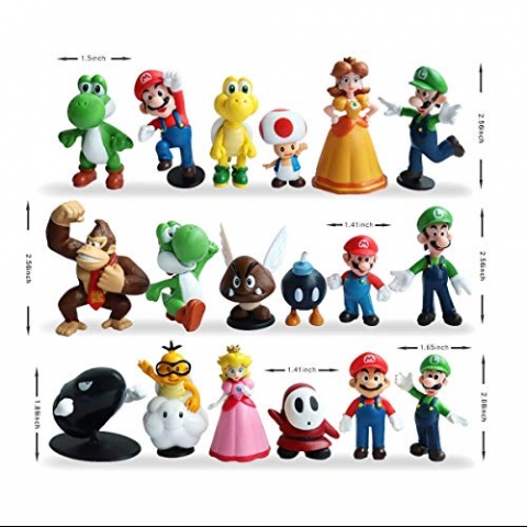 HXDZFX Super Mario Action Figr Set