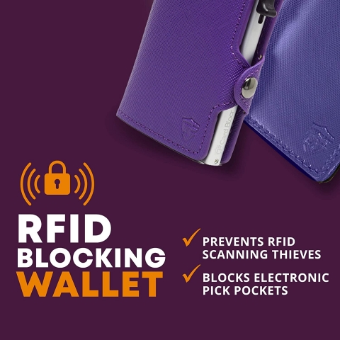 Conceal Plus RFID Engellemeli Erkek Kartlk (Mor)