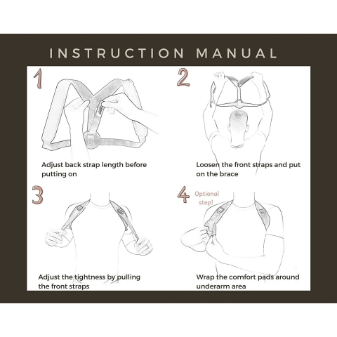 Vriksasana Posture Unisex Tek Beden Dik Duru Korsesi (Siyah)