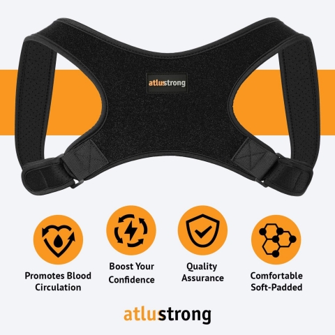 Atlus Strong Unisex Standart Beden Srt Korsesi (Siyah)