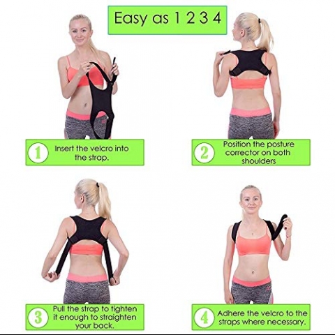 Posture Corrector Unisex Standart Beden Srt Korsesi (Siyah)