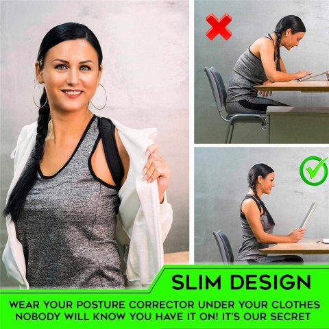 Posture Corrector Unisex Standart Beden Srt Korsesi (Siyah)