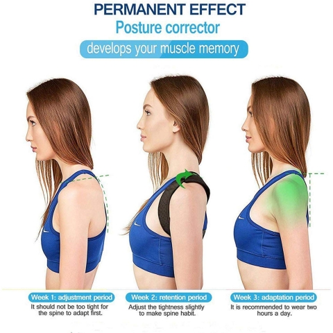 Posture Corrector Unisex Standart Beden Srt Korsesi (Siyah)