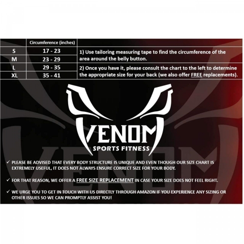 Venom Sports Fitness Unisex XL Beden Dik Duru Korsesi (Siyah)