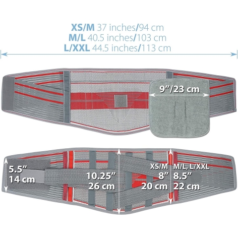 ORTONYX Unisex M-L Uyumlu Bel Korsesi (Gri)