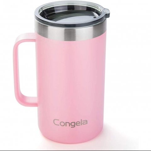 Congela 650 ml Paslanmaz elik Termos (Pembe)