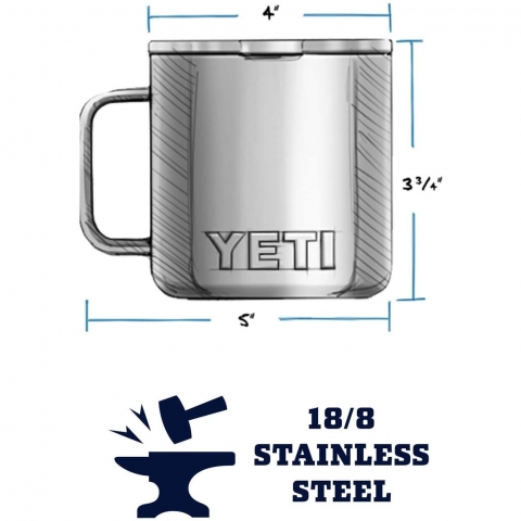 YETI Rambler Paslanmaz elik Termos Kupa (Mor)(415ml)