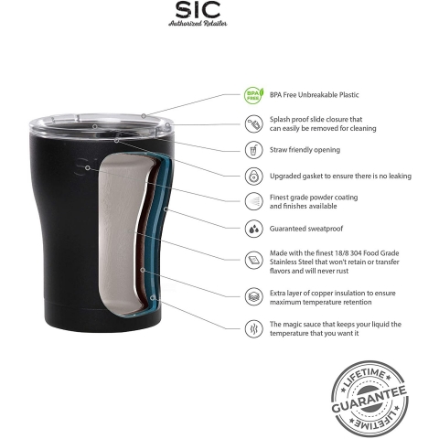 Seriously Ice Cold SIC 350ml Paslanmaz elik Termos (Siyah)