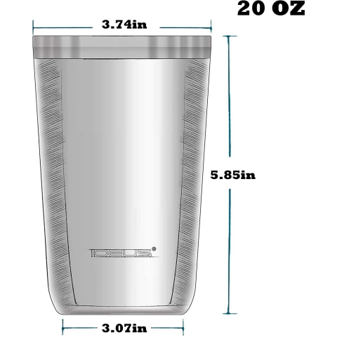 IDEUS Paslanmaz elik Termos (Siyah)(590ml)