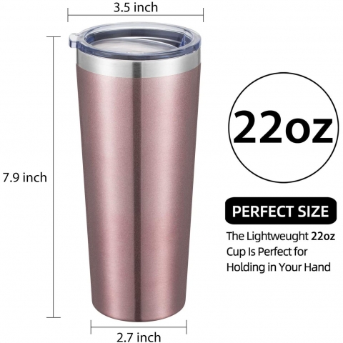 MEWAY Paslanmaz elik Termos (Rose Gold)(650ml)