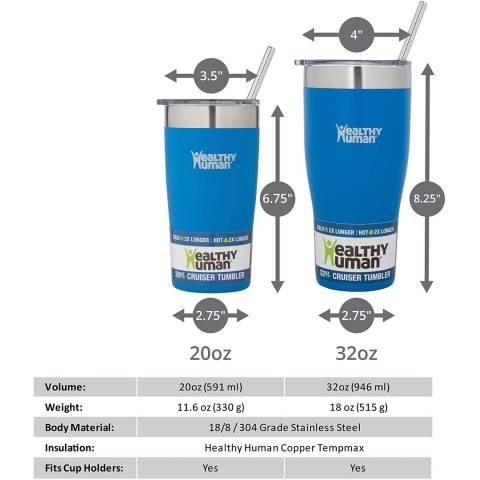 Healthy Human Yaltml Paslanmaz elik Termos (Bahama)(940ml)