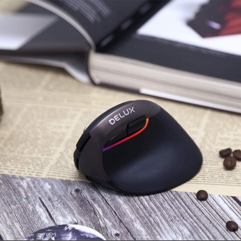 DELUX Bluetooth Vertical Ergonomik Mouse (Siyah)