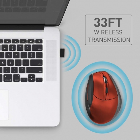 KINGTOP Bluetooth Vertical Ergonomik Mouse (Krmz)