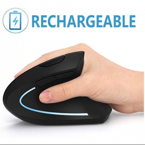 Acedada Bluetooth Vertical Ergonomik Mouse (Siyah)