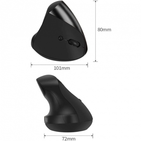 HaetFire Bluetooth Dikey Ergonomik Mouse (Siyah)