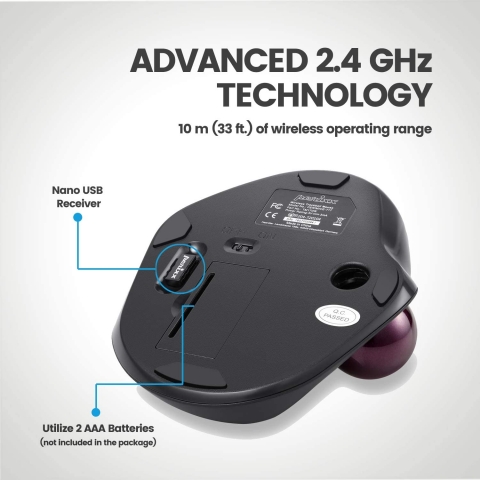 Perixx11568 Perimice-717 Wireless Trackball Mouse